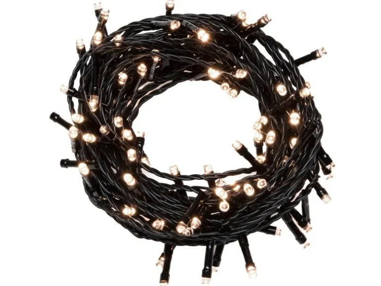Konstsmide Micro LED Lichterkette 500 Warm-Weiße Dioden 24V Außen Trafo