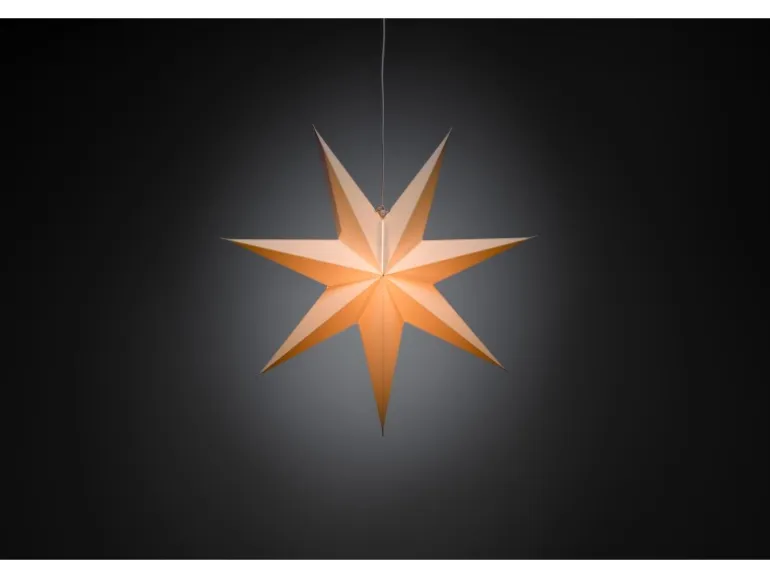 Konstsmide Papierstern Weiß 7 Zacken 60 cm