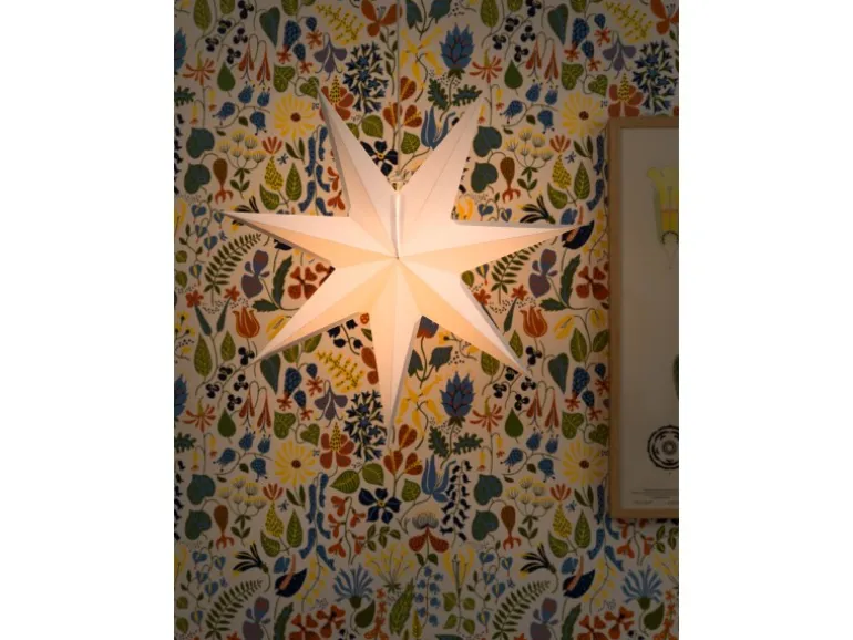 Konstsmide Papierstern Weiß 7 Zacken 60 cm