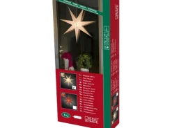 Konstsmide Papierstern Weiß Perforiert