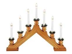 Konstsmide Schwibbogen Lichterbogen 7-flammig Eiche Klar