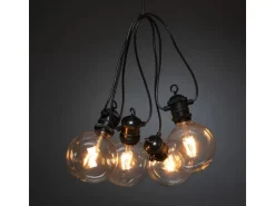 Konstsmide Solar LED-Lichterkette Party Globeform 4,50 m Schwarz