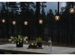 Konstsmide Solar LED-Lichterkette Party Globeform 4,50 m Schwarz