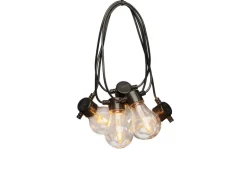 Konstsmide Solar LED-Lichterkette Party Glühlampenform 4,50 m Schwarz
