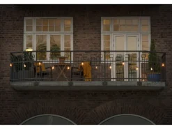 Konstsmide Solar LED-Lichterkette Party Glühlampenform 4,50 m Schwarz