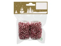 Kordel auf Spule 10 m Rot/Weiß 2 Stück