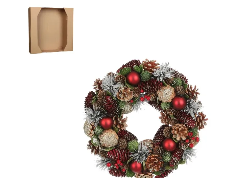 Kranz Rot 8,5 x Ø 34 cm