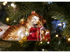 Krebs Glas Lauscha Babytiger Weihnachtsornament 1-tlg. 8cm