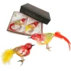 Krebs Glas Lauscha Baumschmuck Vogelset Mehrfarbig 10cm