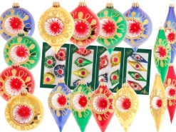 Krebs Glas Lauscha Baumschmuck Reflexformenset Mehrfarbig 10cm