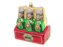 Krebs Glas Lauscha Baumschmuck Six-Pack-Bier Mehrfarbig 10cm