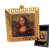Krebs Glas Lauscha Baumschmuck Mona Lisa Kunstwerk Goldfarbig 12cm