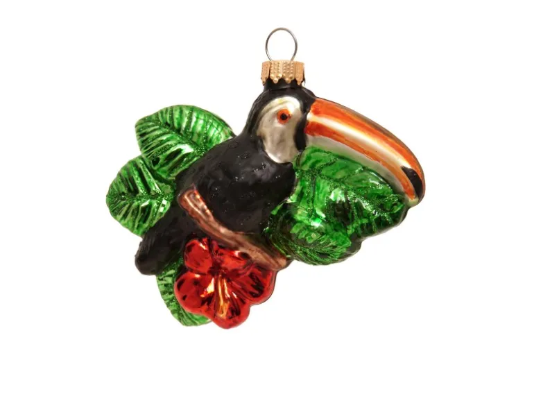 Krebs Glas Lauscha Baumschmuck Tukan Mehrfarbig 9cm