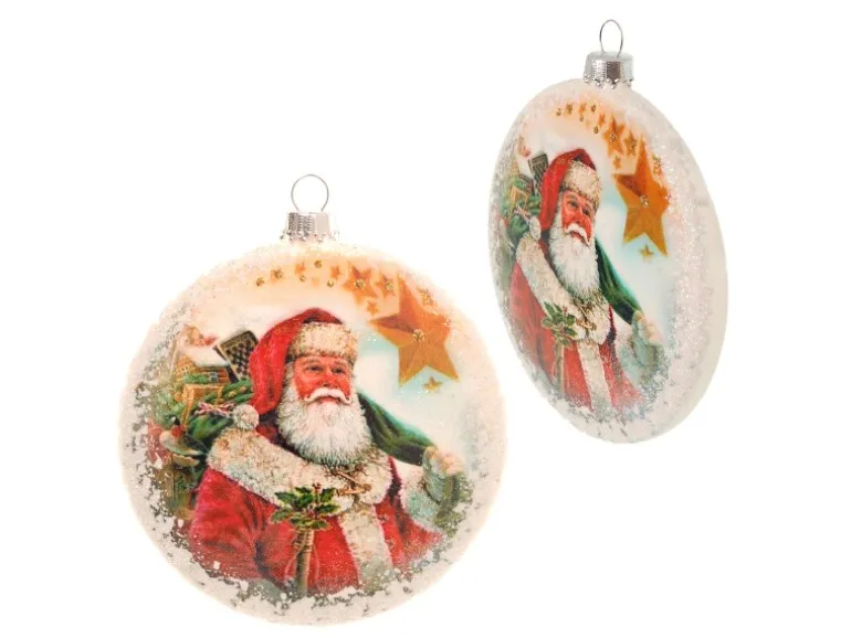 Krebs Glas Lauscha Baumschmuck Taler Historisch Santa Mehrfarbig 10cm