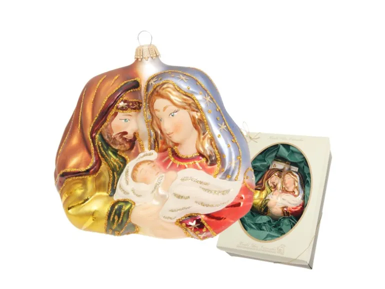 Krebs Glas Lauscha Baumschmuck Die Heilige Familie Mehrfarbig 11cm