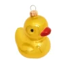 Krebs Glas Lauscha Baumschmuck Quietscheente Gelb 7cm