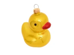 Krebs Glas Lauscha Baumschmuck Quietscheente Gelb 7cm