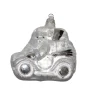 Krebs Glas Lauscha Baumschmuck Weihnachtsmann im Auto Silberfarbig 8cm