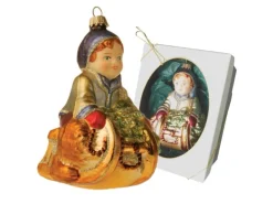 Krebs Glas Lauscha Baumschmuck Viktorianisch Schlittenfahrer Lennart Mehrfarbig 12cm