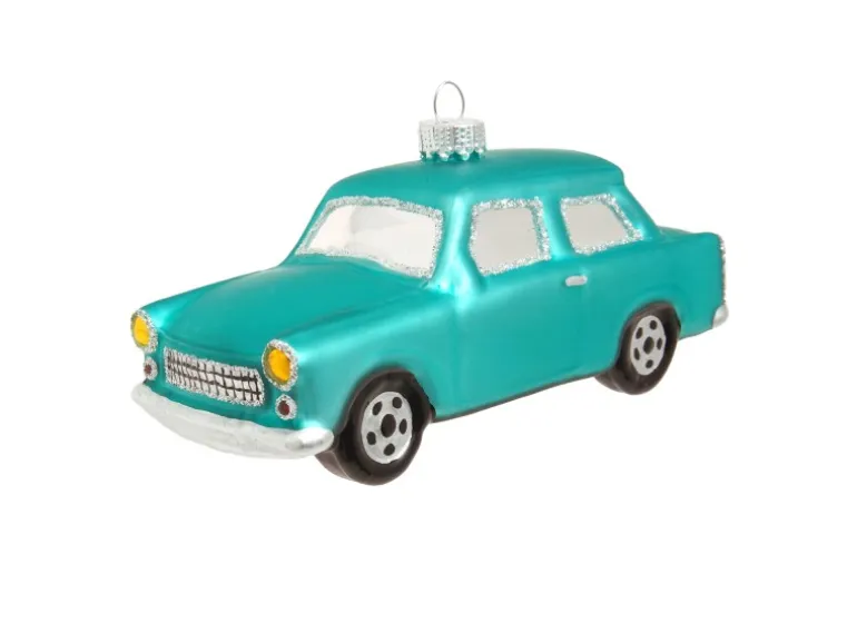 Krebs Glas Lauscha Baumschmuck Trabant Türkis 11cm