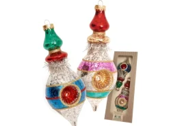 Krebs Glas Lauscha Baumschmuck Reflekorformen Nostalgie Mehrfarbig 14cm