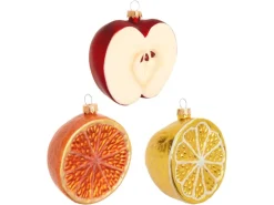 Krebs Glas Lauscha Baumschmuck Obst-Set Mehrfarbig 8cm