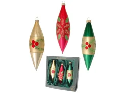 Krebs Glas Lauscha Baumschmuck Weihnachtsstern Oliven Mehrfarbig 14cm