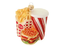 Krebs Glas Lauscha Baumschmuck Burgermenü Mehrfarbig 10cm