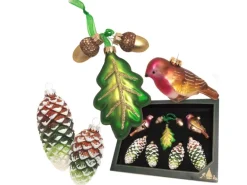 Krebs Glas Lauscha Baumschmuck Sortiment Wald Mehrfarbig 10cm