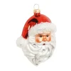 Krebs Glas Lauscha Baumschmuck Santa-Kopf Mehrfarbig 11cm