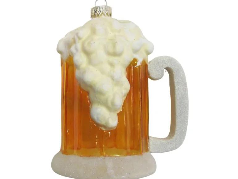 Krebs Glas Lauscha Bierkrug Weihnachtsornament 1-tlg. 11cm