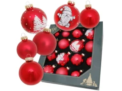 Krebs Glas Lauscha Glaskugeln Wichtel & Winter Rot 5-7cm