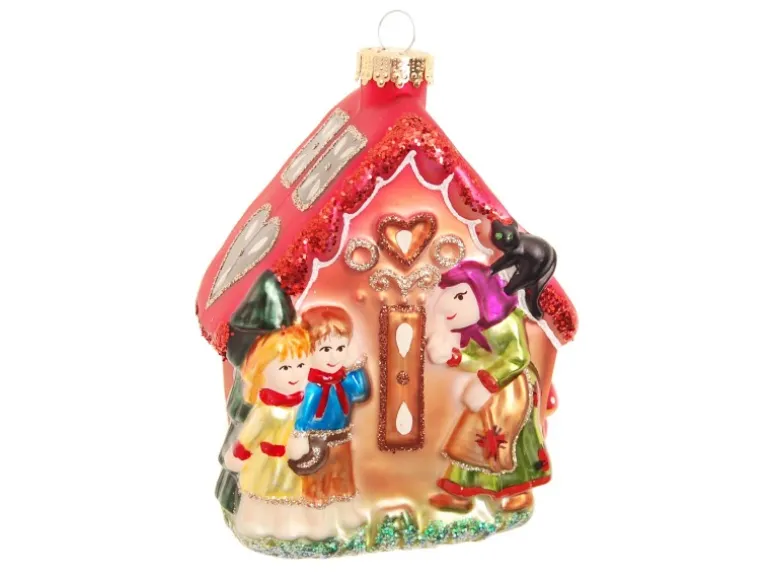 Krebs Glas Lauscha GmbH Christbaumschmuck Glas Lebkuchenhaus Hänsel&Gretel 13 cm multicolor