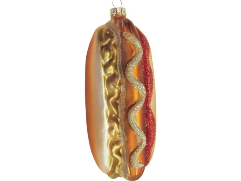 Krebs Glas Lauscha Hot Dog Weihnachtsornament 1-tlg. 5cm