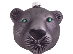 Krebs Glas Lauscha Panterkopf Weihnachtsornament 1-tlg. 9cm