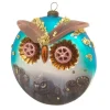 Krebs Glas Lauscha Weihnachtsornament Steampunk Eulendisk 1-tlg. 12cm