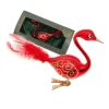 Krebs Glas Lauscha Weihnachtsornament Rot Schwan 1-tlg. 5cm