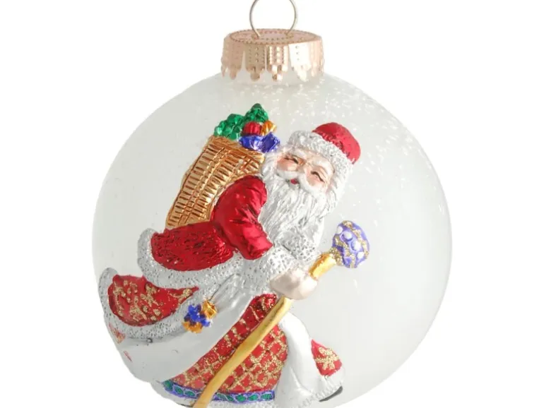 Krebs Glas Lauscha Weihnachtsbaumkugel Santadeko 1-tlg. 10cm