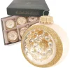 Krebs Glas Lauscha Weihnachtskugeln Gold Reflex 6er-Set 8cm