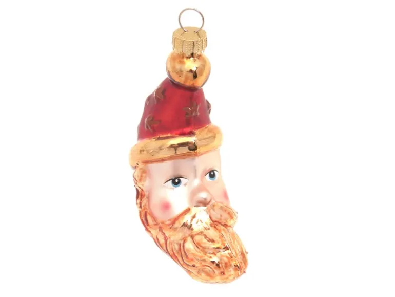 Krebs Glas Lauscha Weihnachtsornament Santa Halbmond 1-tlg. 4cm