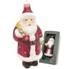 Krebs Glas Lauscha Weihnachtsornament Santa 1-tlg. 7cm