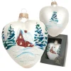 Krebs Glas Lauscha Weihnachtsornament Herz mit Haus 1-tlg. 8cm