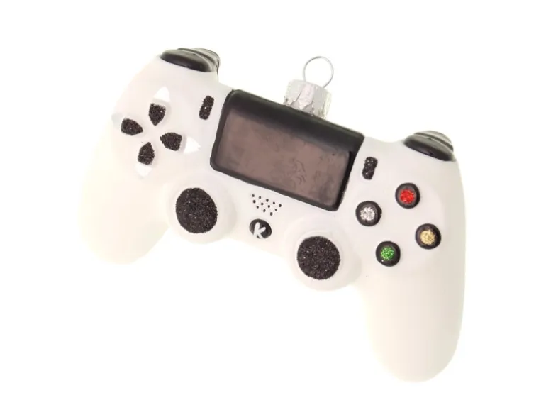 Krebs Glas Lauscha Weihnachtsornament PS Controller Weiß 1-tlg. 8cm