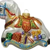 Krebs Glas Lauscha Weihnachtsornament Schaukelpferd 1-tlg. 15cm