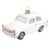 Krebs Glas Lauscha Weihnachtsornament Trabant Weiß 1-tlg. 6cm