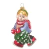Krebs Glas Lauscha Weihnachtsornament Junge mit Baum 1-tlg. 6cm