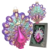 Krebs Glas Lauscha Weihnachtsornament Pfau 1-tlg. 6cm