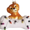 Krebs Glas Lauscha Weihnachtsornament Hund Knochen 1-tlg. 10cm