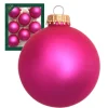 Krebs Glas Lauscha Weihnachtskugeln Pink Matt Uni 8er-Set 7cm