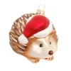 Krebs Glas Lauscha Weihnachtsornament Igel mit Mütze 1-tlg. 7cm
